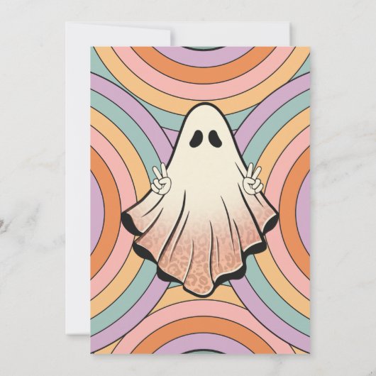 Vier Ooit Spooky Retro Halloween 4e Verjaardag Kaart (Achterkant)