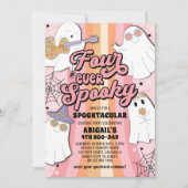 Vier ooit Spooky Roze Halloween 4e Verjaardagsfees Kaart (Voorkant)