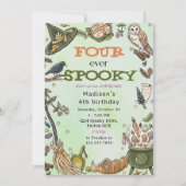 Vier Ooit Spooky Witch Halloween 4e Verjaardag Kaart (Voorkant)