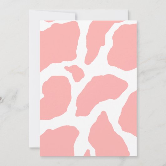 Vier ooit wild meisje safari 4e verjaardag feest kaart (Achterkant)