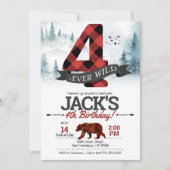 Vier-ooit Wilde uitnodiging, Lumberjack 4th Kaart (Voorkant)