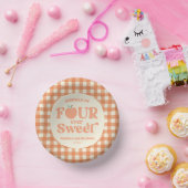 Vier ooit Zoet Perzik Fruit 4e Verjaardagsfeest Papieren Kommen (Feest)