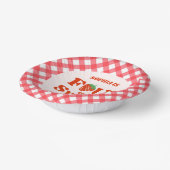 Vier ooit zoete aardbei 4e verjaardag partij papieren kommen (Gebogen)