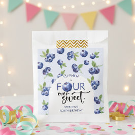 Vier ooit zoete blauwe bessen kinderen verjaardag bedankzakje