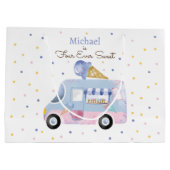 Vier ooit zoete ijsvrachtwagen voor verjaardag groot cadeauzakje (Achterkant)