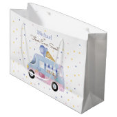 Vier ooit zoete ijsvrachtwagen voor verjaardag groot cadeauzakje (Voorkant Gekanteld)