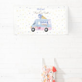 Vier ooit zoete ijsvrachtwagen voor verjaardag spandoek (Insitu)