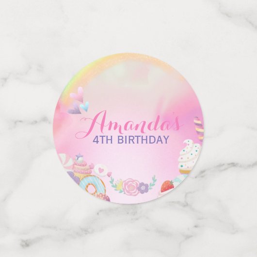 Vier ooit zoete onfeilbaar confetti (Kleine voorkant)