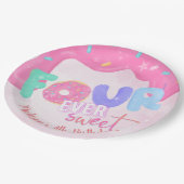 vier ooit zoete Pink Frosting Papieren Bordje (Gekanteld)
