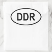VIER Oost-Duitsland "DDR" Ovale Sticker (Tas)