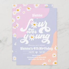 Vier op de vierde verjaardag van het feest Boho Da Kaart