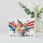 Vier op met Rood Wit Blauw Briefkaart (Staand voorkant)