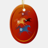 Vier oude paarden ornament_oval keramisch ornament (Achterkant)