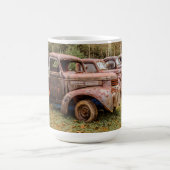 Vier oude vrachtwagens koffiemok (Center)