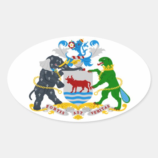 VIER Oxford-wapenstilstand Ovale Sticker (Voorkant)