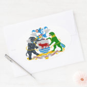 VIER Oxford-wapenstilstand Ovale Sticker (Envelop)