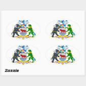 VIER Oxford-wapenstilstand Ovale Sticker (Vel)