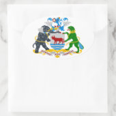 VIER Oxford-wapenstilstand Ovale Sticker (Tas)