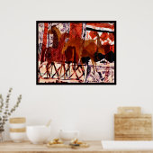 Vier paarden Collage Poster (Keuken)