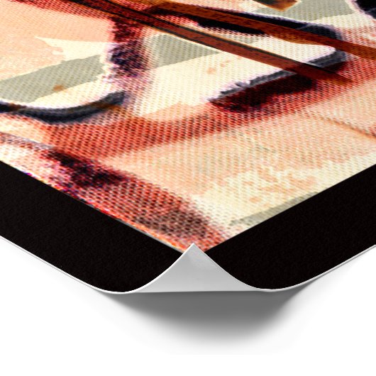 Vier paarden Collage Poster (Hoek)