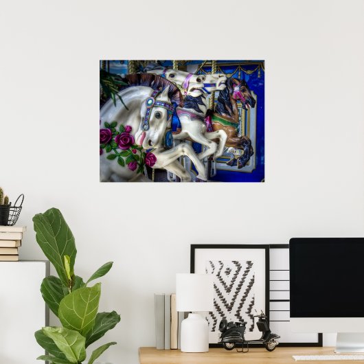 Vier paarden poster (Thuiskantoor)