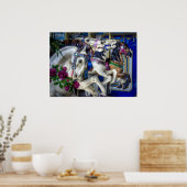 Vier paarden poster (Keuken)