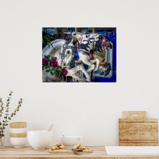 Vier paarden poster (Keuken)