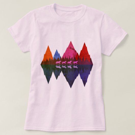 Vier paarden t-shirt (Design voorkant)