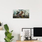 Vier paarden van Apocalyps door Viktor Vasnetsov Poster (Thuiskantoor)