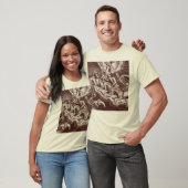 Vier paarden van de Apocalpyse Old Bible Print T-shirt (Unisex)