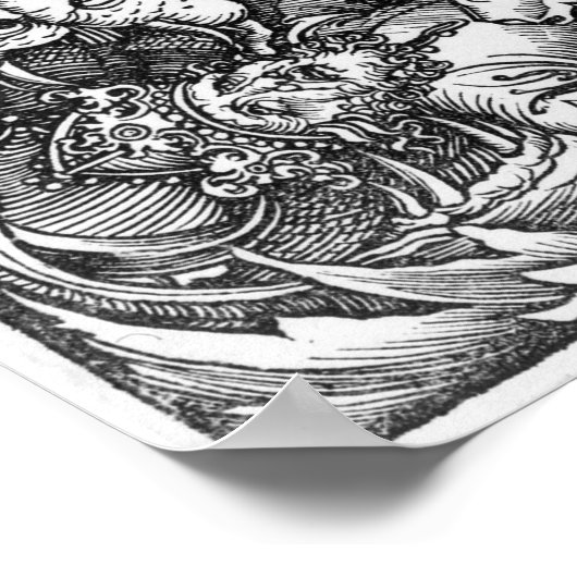 Vier paarden van de Apocalyps - Albrecht Durer - Poster (Hoek)