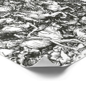 Vier paarden van de Apocalyps, Albrecht Dürer Poster (Hoek)