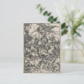 Vier paarden van de Apocalyps van Durer Briefkaart (Staand voorkant)