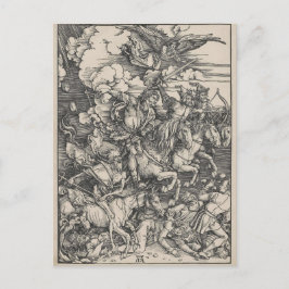 Vier paarden van de Apocalyps van Durer Briefkaart