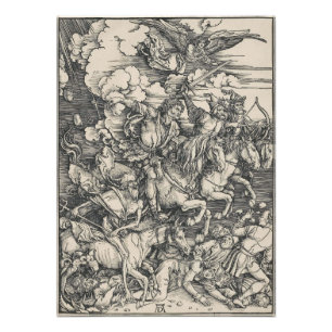 Vier paarden van de Apocalyps van Durer Foto Afdruk