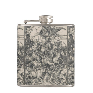 Vier paarden van de Apocalyps van Durer Heupfles