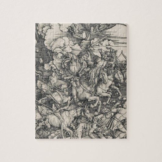 Vier paarden van de Apocalyps van Durer Legpuzzel (Verticaal)