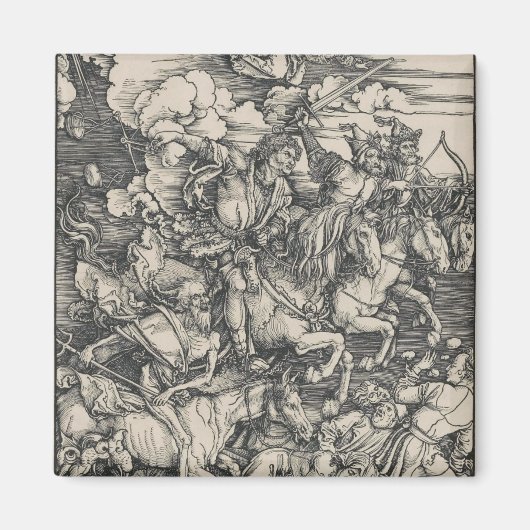 Vier paarden van de Apocalyps van Durer Magneet (Voorkant)