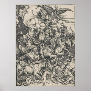 Vier paarden van de Apocalyps van Durer Poster