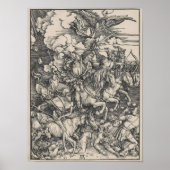 Vier paarden van de Apocalyps van Durer Poster (Voorkant)