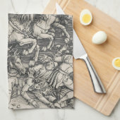Vier paarden van de Apocalyps van Durer Theedoek (Quarter Fold)