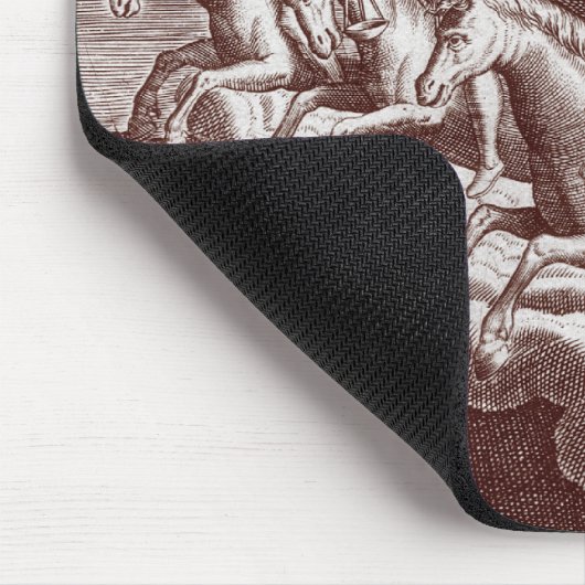 Vier paarden van de Apocalypse Mousepad Muismat (Hoek)