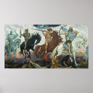 Vier paarden van de Apocalypse Revelations Poster