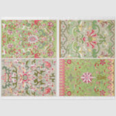 Vier paneel bloemmotief tissuepapier (Voorkant)