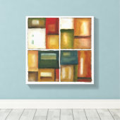 Vier panelverf van Jennifer Goldberger Canvas Afdruk (Insitu (Houten vloer))