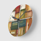 Vier panelverf van Jennifer Goldberger Ronde Klok (Hoek)