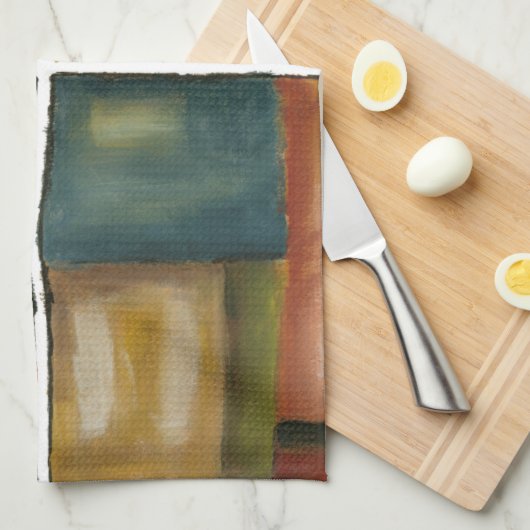 Vier panelverf van Jennifer Goldberger Theedoek (Quarter Fold)