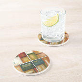 Vier panelverf van Jennifer Goldberger Zandsteen Onderzetter (Zijkant)