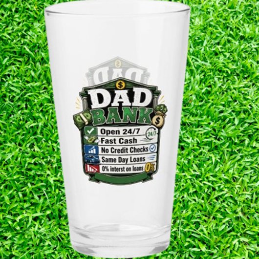 Vier papa bank Glas