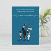 Vier papa in stijl kaart (Staand voorkant)